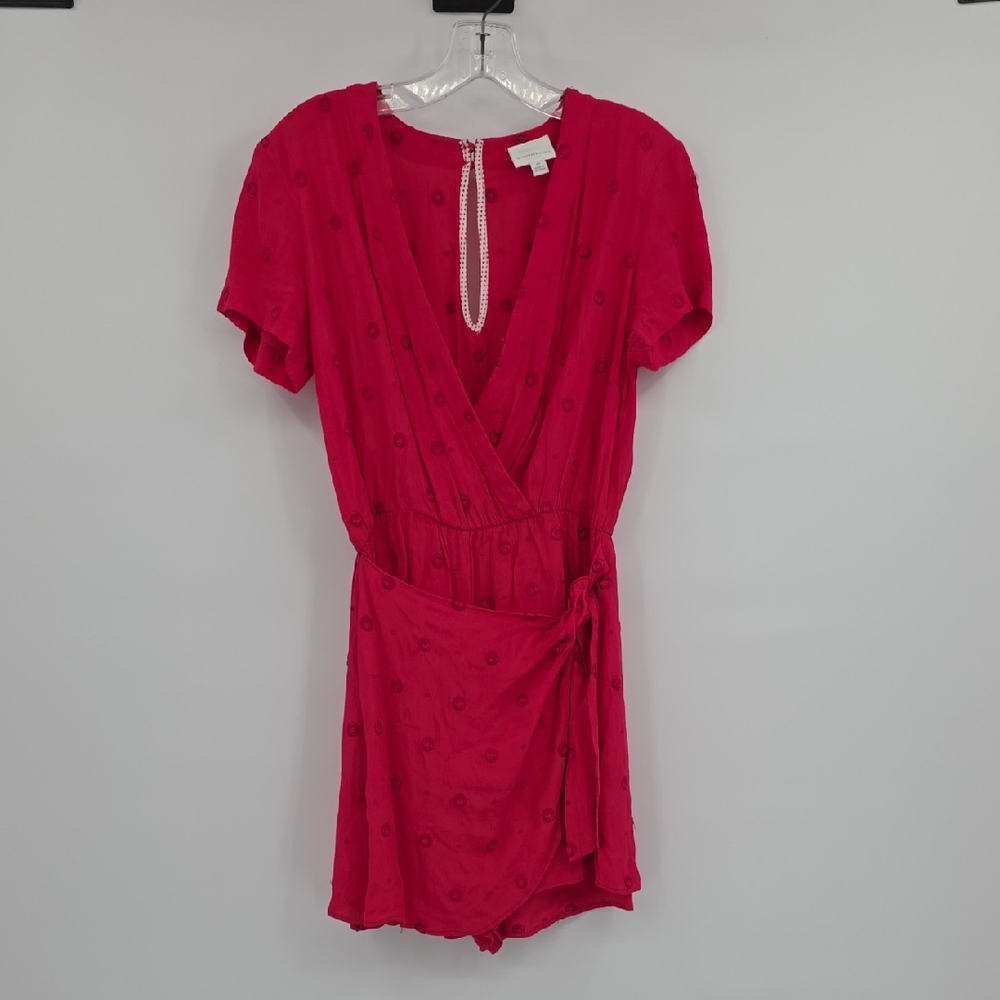 Anthropologie Eit:iwa Red Mini Romper Jumpsuit Pink Size XS
